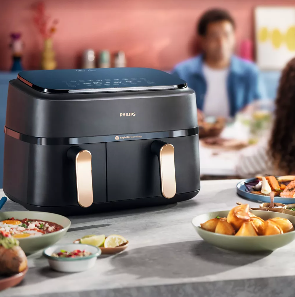 PHILIPS Airfryer Série 3000 Double bac 9L