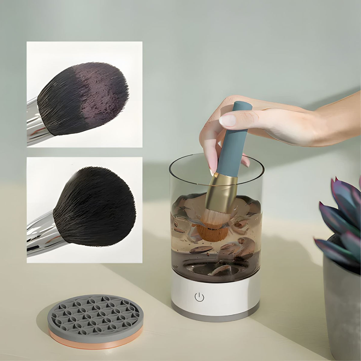 Automatic Makeup Brush Cleaner